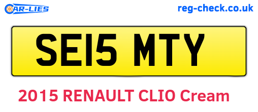 SE15MTY are the vehicle registration plates.