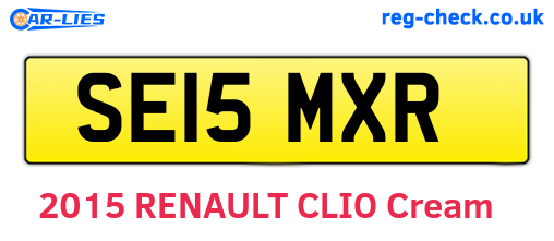SE15MXR are the vehicle registration plates.