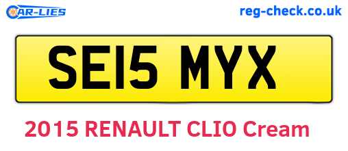 SE15MYX are the vehicle registration plates.