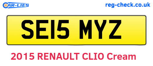 SE15MYZ are the vehicle registration plates.