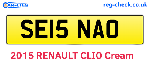 SE15NAO are the vehicle registration plates.