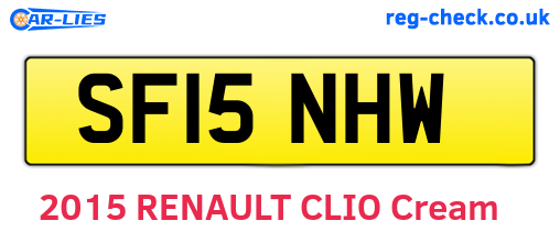 SF15NHW are the vehicle registration plates.
