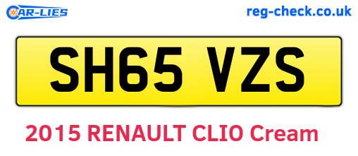 SH65VZS are the vehicle registration plates.