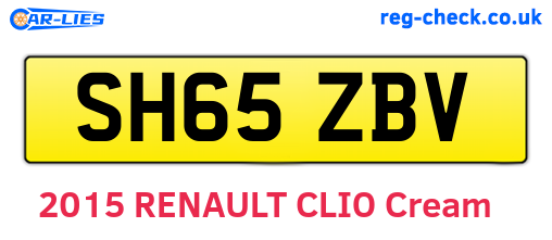 SH65ZBV are the vehicle registration plates.