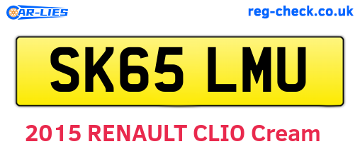 SK65LMU are the vehicle registration plates.