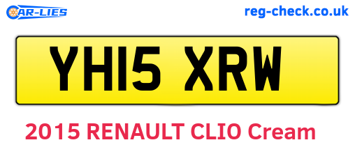 YH15XRW are the vehicle registration plates.