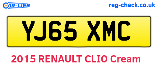 YJ65XMC are the vehicle registration plates.