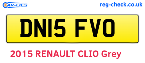 DN15FVO are the vehicle registration plates.