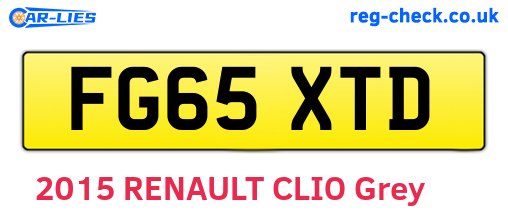 FG65XTD are the vehicle registration plates.
