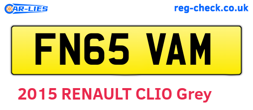 FN65VAM are the vehicle registration plates.