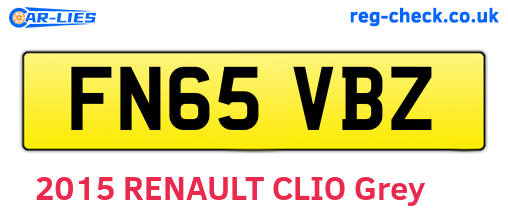 FN65VBZ are the vehicle registration plates.