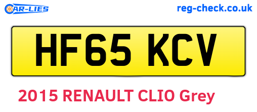 HF65KCV are the vehicle registration plates.