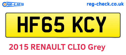 HF65KCY are the vehicle registration plates.