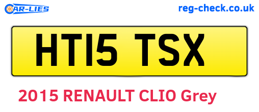HT15TSX are the vehicle registration plates.