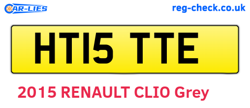 HT15TTE are the vehicle registration plates.