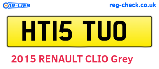 HT15TUO are the vehicle registration plates.