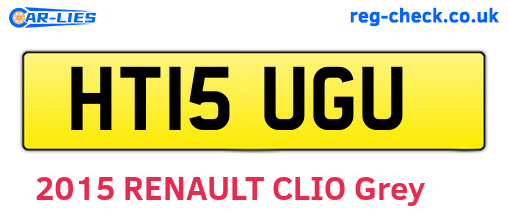 HT15UGU are the vehicle registration plates.