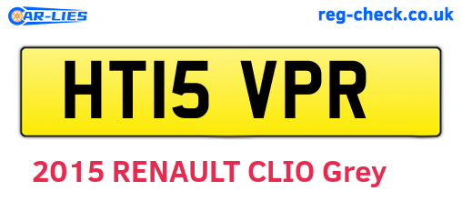 HT15VPR are the vehicle registration plates.