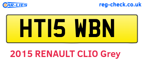 HT15WBN are the vehicle registration plates.