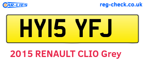 HY15YFJ are the vehicle registration plates.