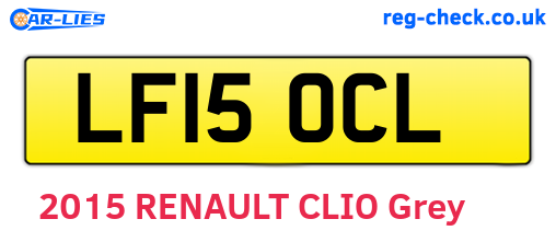 LF15OCL are the vehicle registration plates.
