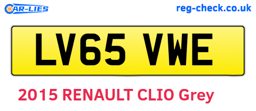 LV65VWE are the vehicle registration plates.