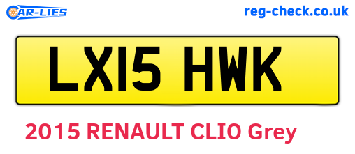 LX15HWK are the vehicle registration plates.
