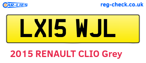 LX15WJL are the vehicle registration plates.