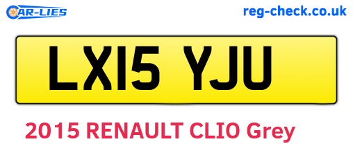LX15YJU are the vehicle registration plates.
