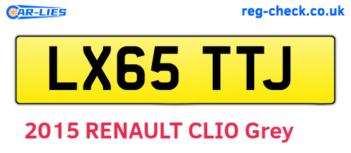 LX65TTJ are the vehicle registration plates.