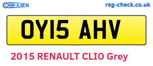 OY15AHV are the vehicle registration plates.