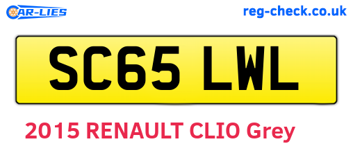SC65LWL are the vehicle registration plates.