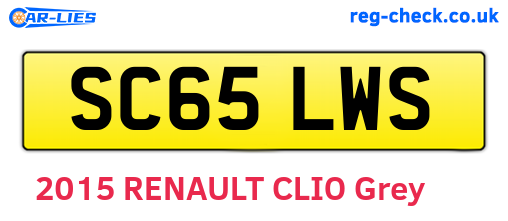 SC65LWS are the vehicle registration plates.