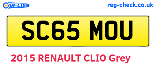 SC65MOU are the vehicle registration plates.