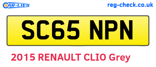 SC65NPN are the vehicle registration plates.