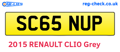 SC65NUP are the vehicle registration plates.