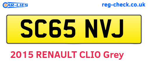 SC65NVJ are the vehicle registration plates.