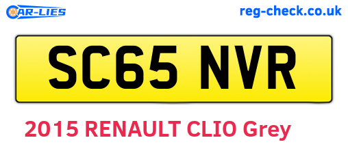 SC65NVR are the vehicle registration plates.