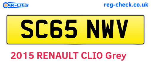 SC65NWV are the vehicle registration plates.