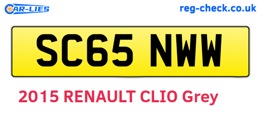 SC65NWW are the vehicle registration plates.