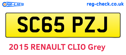 SC65PZJ are the vehicle registration plates.