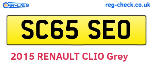SC65SEO are the vehicle registration plates.