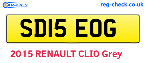 SD15EOG are the vehicle registration plates.