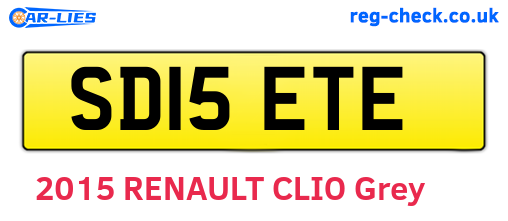 SD15ETE are the vehicle registration plates.