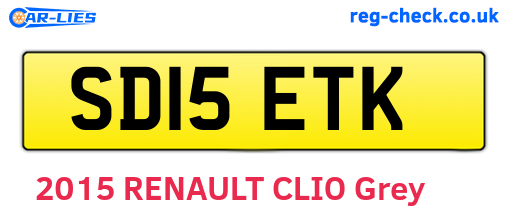 SD15ETK are the vehicle registration plates.