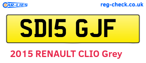 SD15GJF are the vehicle registration plates.