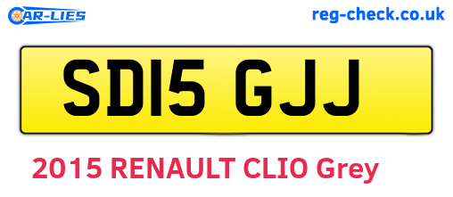 SD15GJJ are the vehicle registration plates.