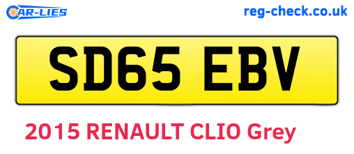 SD65EBV are the vehicle registration plates.