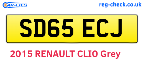 SD65ECJ are the vehicle registration plates.