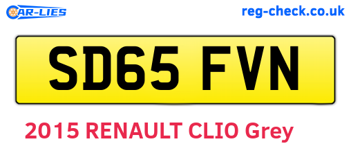 SD65FVN are the vehicle registration plates.